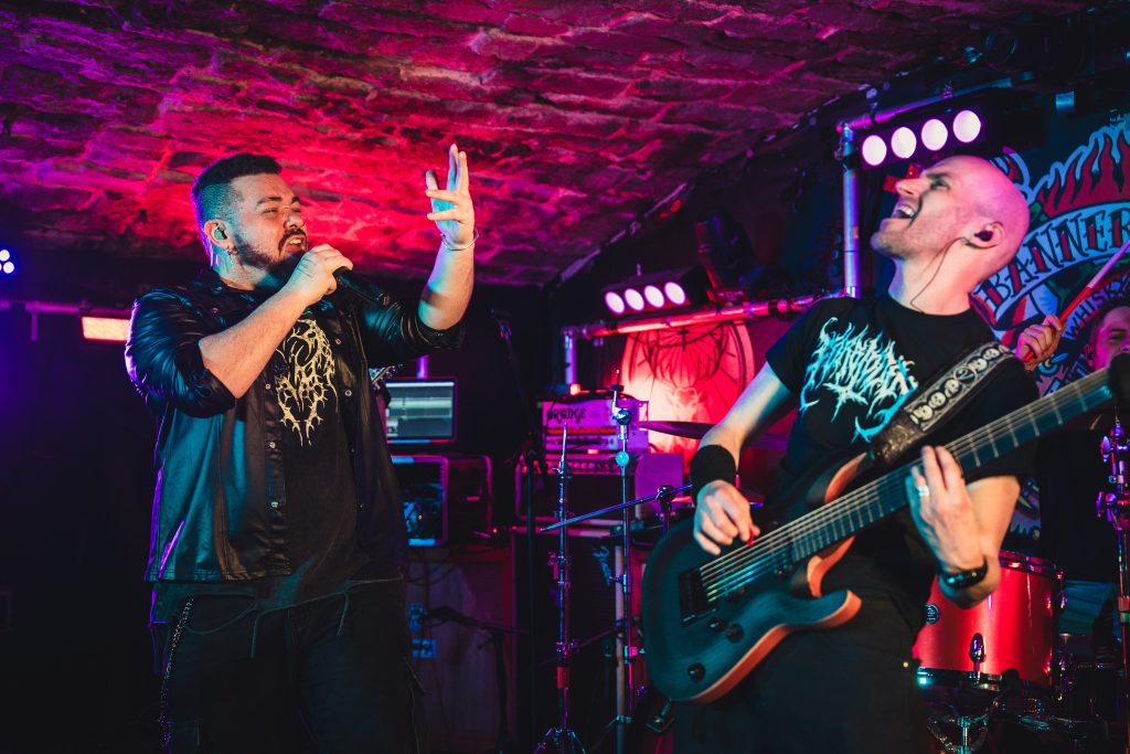 Time Stands Still Band - playing live at Bannermans, Edinburgh - Singer Liam and guitarist Wardy